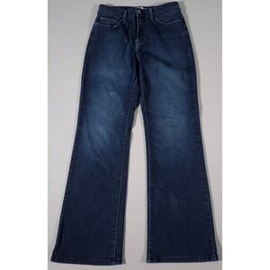 Levi's 512 Perfectly Slimming Jeans Womens 6 Short Dark Wash Bootcut Rhinestone